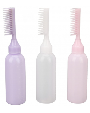 Bouteille avec Peigne Applicateur de Teinture Cheveux ou Bain de Huiles - Soins Cheveux