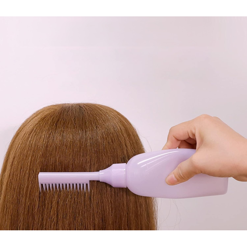Bouteille Peigne Applicateur Teinture Cheveux Bain de Huiles Soins