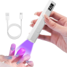 Mini Sèche Ongles Lampe à Ongles UV LED Portable Rechargeable avec Ecran LCD