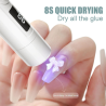 Mini Sèche Ongles Lampe à Ongles UV LED Portable Rechargeable avec Ecran LCD