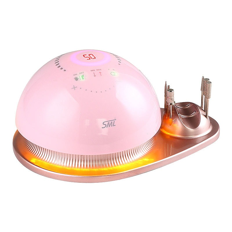 Ponceuse à Ongles SML M21 Puissance Ponceuse à Ongles SML M21 Soins Onglerie Professionnel avec Pédale et 6 Embouts en Fer