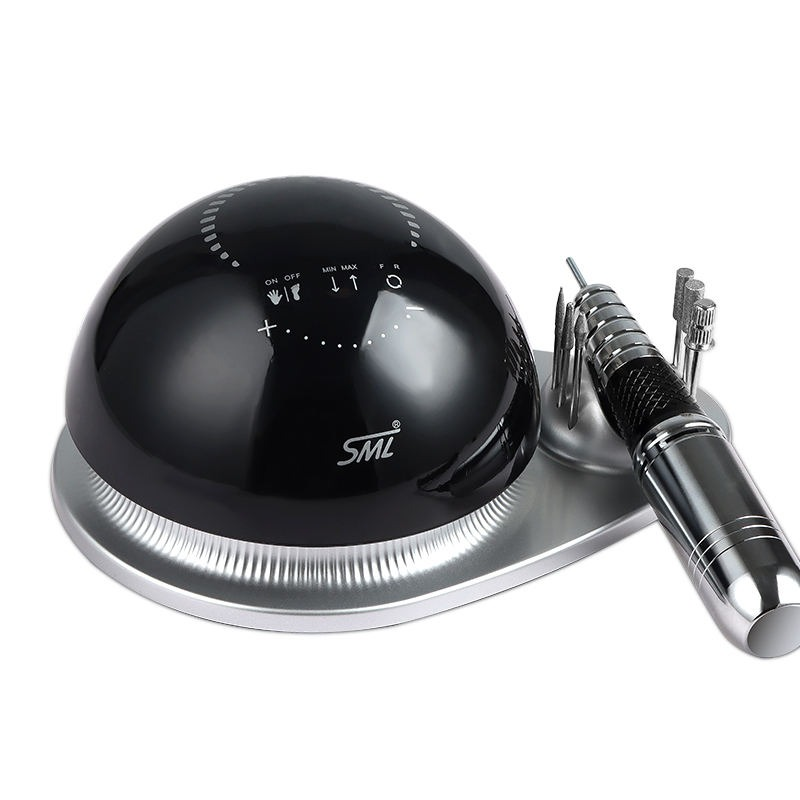 Ponceuse à Ongles SML M21 Puissance Ponceuse à Ongles SML M21 Soins Onglerie Professionnel avec Pédale et 6 Embouts en Fer