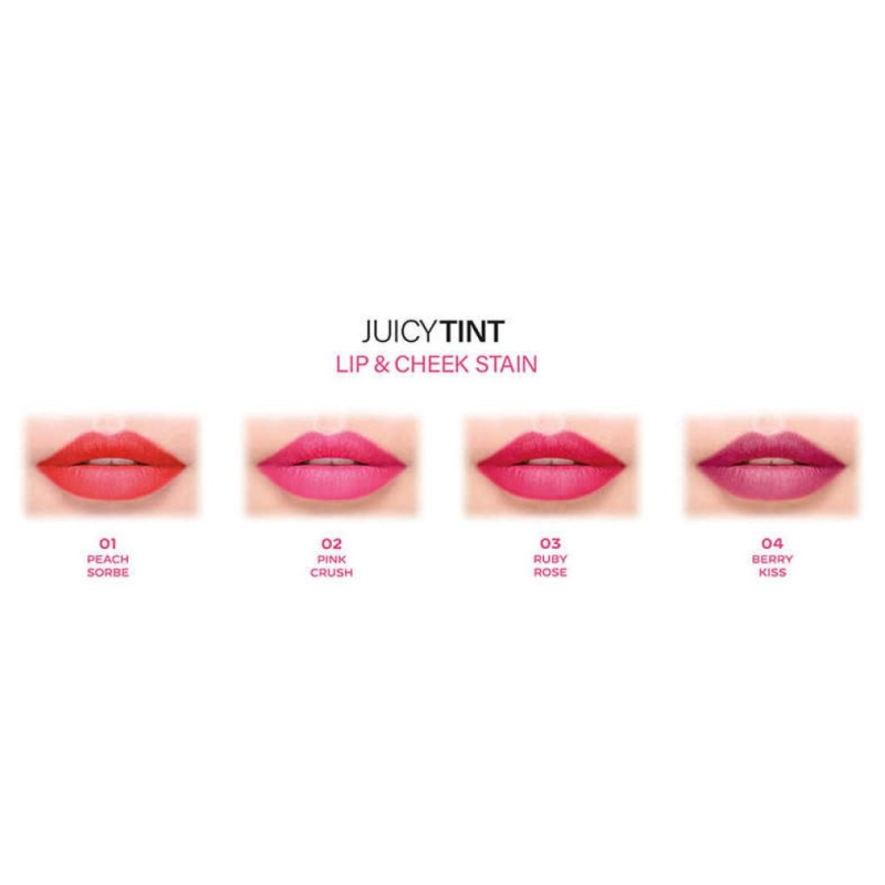 Golden Rose Juicy Tint Lip & Cheek Stain Colorant pour les Lèvres et les Joues 03 Ruby Rose