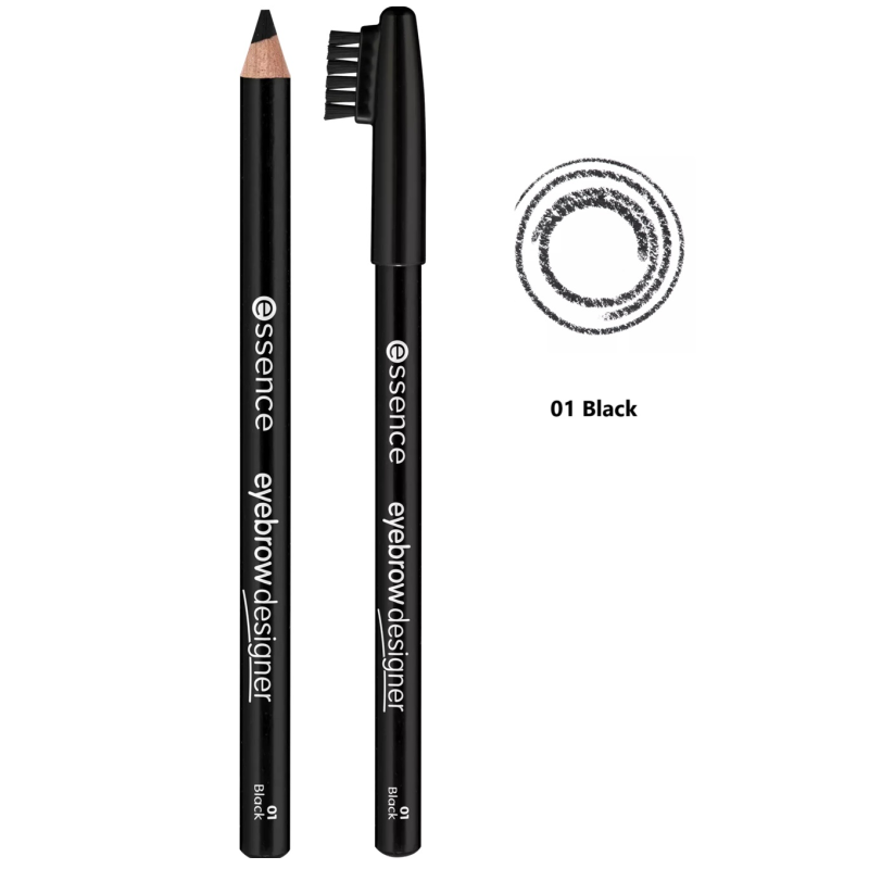 Essence Crayon Sourcils Eyebrow Designer avec Brosse 01 Black