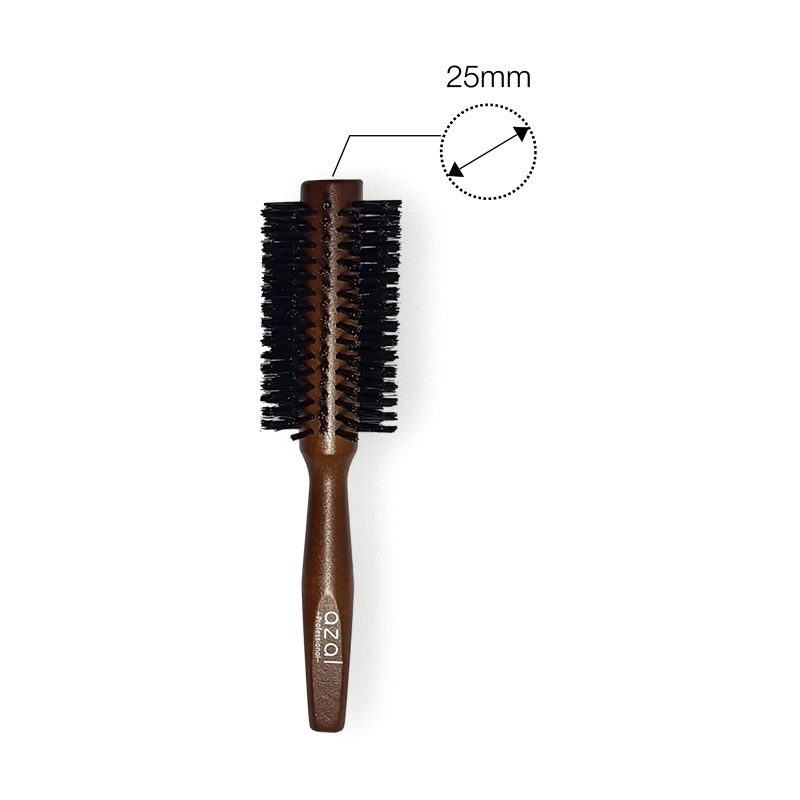 Azal Brosse Brushing en Bois (25mm) Brosse de Coiffure