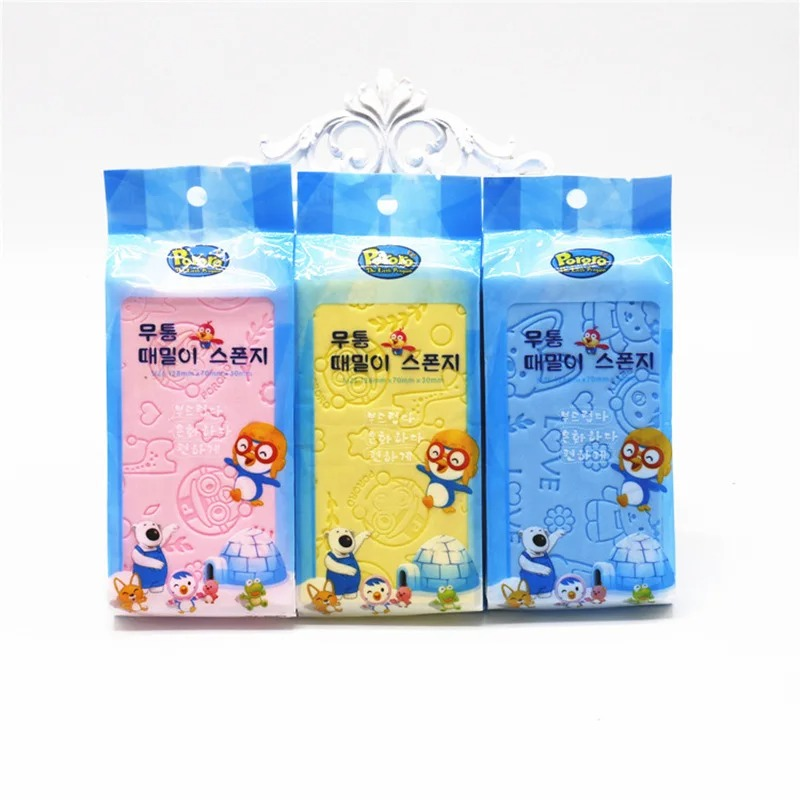 Pororo Eponge de Bain Exfoliante pour le Corps Eponge de Douche Durable Gommage Corps