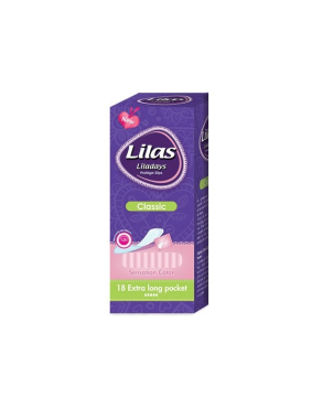 Lilas Protège Slip Extra Long Classic Pocket 18 pcs Sensation Coton