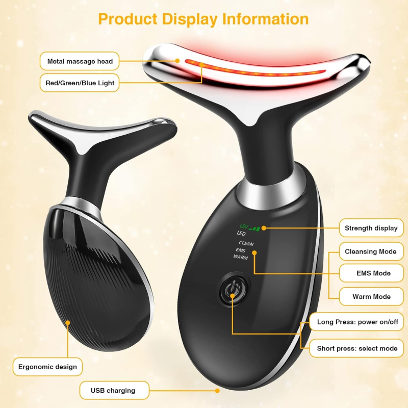 Masseur Lifting Visage et Cou Appareil de Massage et Lifting