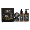 LORENTI Kit Soins Barbe Coffret Beard Kit : Baume de Soins + Huile de Barbe 100ml + Shampoing Barbe 200ml