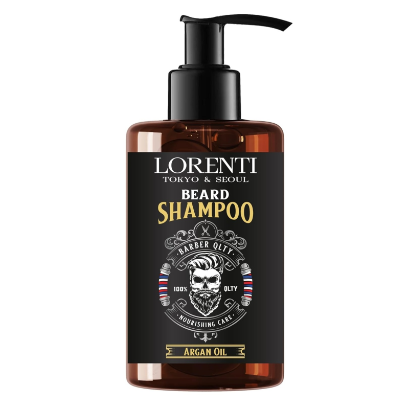 LORENTI Kit Soins Barbe Coffret Beard Kit : Baume de Soins + Huile de Barbe 100ml + Shampoing Barbe 200ml
