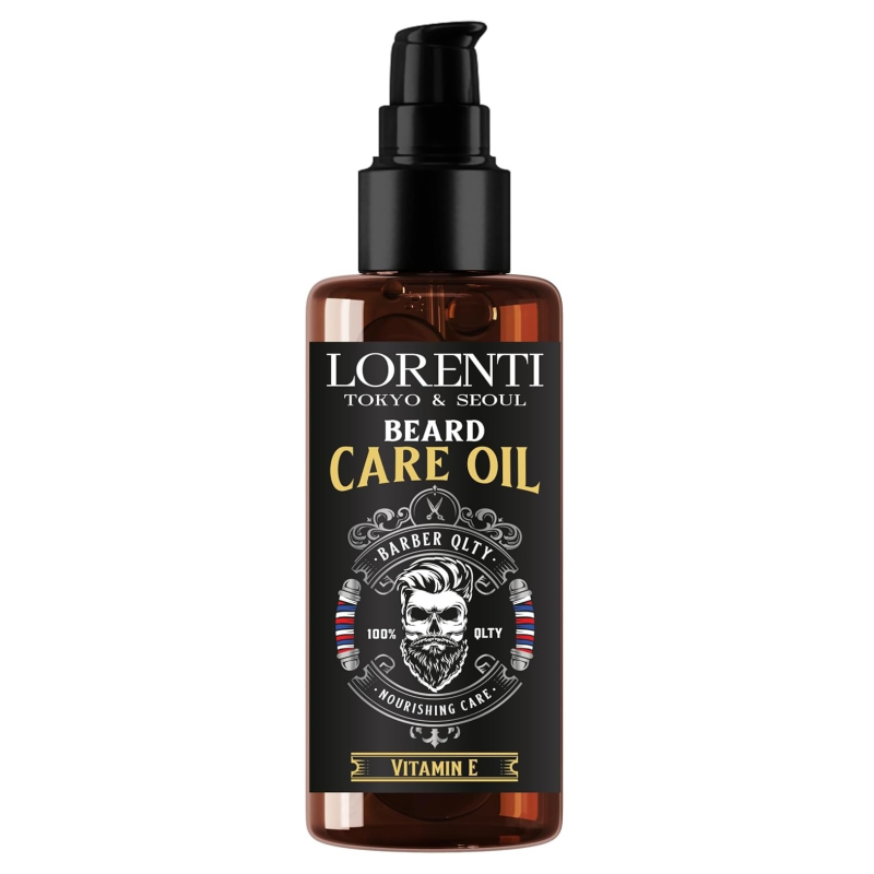 LORENTI Kit Soins Barbe Coffret Beard Kit : Baume de Soins + Huile de Barbe 100ml + Shampoing Barbe 200ml