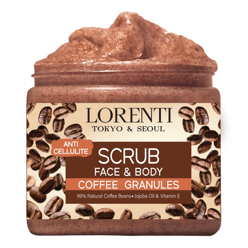 LORENTI Scrub Coffee 500ml Gommage Visage et Corps Café