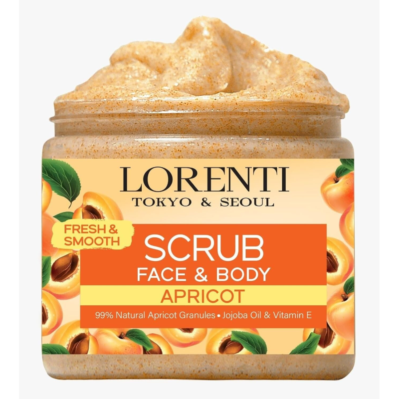 LORENTI Scrub Apricot 500ml Gommage Visage et Corps Abricot