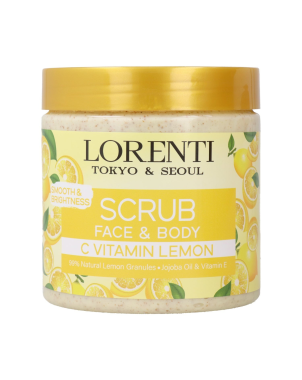 LORENTI Scrub Vitamine C 500ml Gommage Visage et Corps Citron