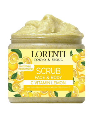 LORENTI Scrub Vitamine C 500ml Gommage Visage et Corps Citron