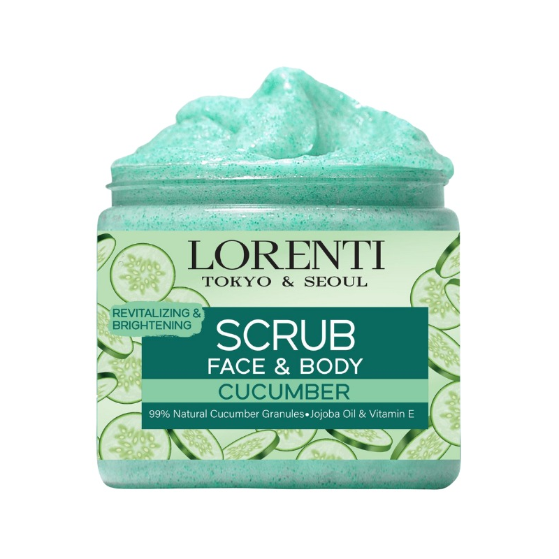LORENTI Scrub Cucumber 500ml Gommage Visage et Corps Concombre