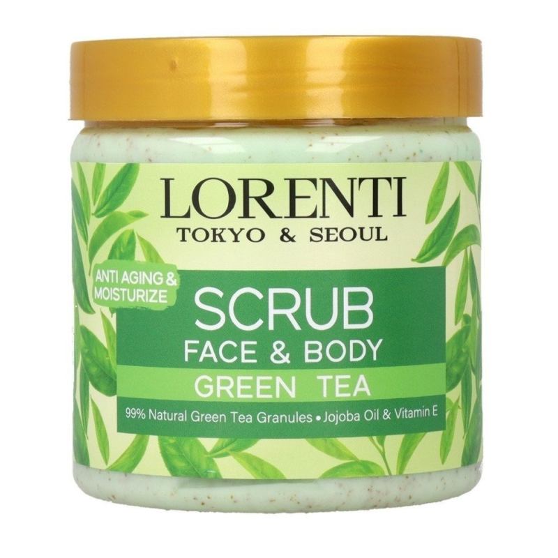 LORENTI Scrub Green Tea 500ml Gommage Visage et Corps Thé Vert