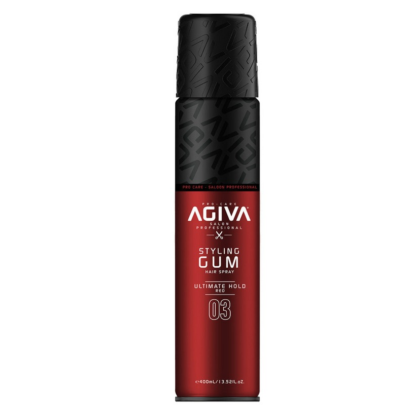 AGIVA Hair Styling Spray Gum Ultime Hold 03 Red 400ml Spray Coiffant Tenue Ultime et Brillance