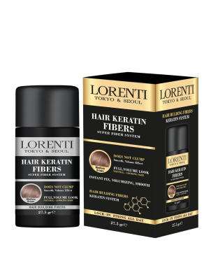 LORENTI Hair Fiber Keratin Medium Brown 27g Soins Fibres de Kératine
