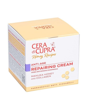 Cera Di Cupra Crème Réparatrice Anti Âge Nourrissante pour Visage Miel de Manuka et Collagène 50ml