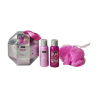 Sence Coffret Shower Trio 3pcs Coffret Cadeau pour Femme : Gel Douche 50ml + Crème de Douche 50ml + Eponge Corporelle