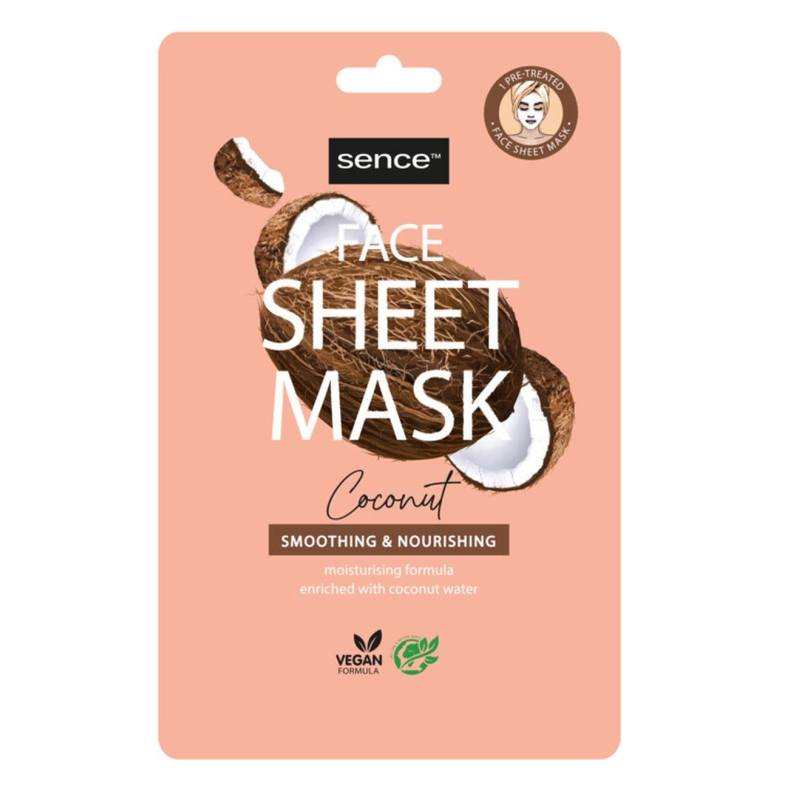 Sence Masque Visage Coconut 20ml Face Sheet Mask Apaisant et Nourrissant