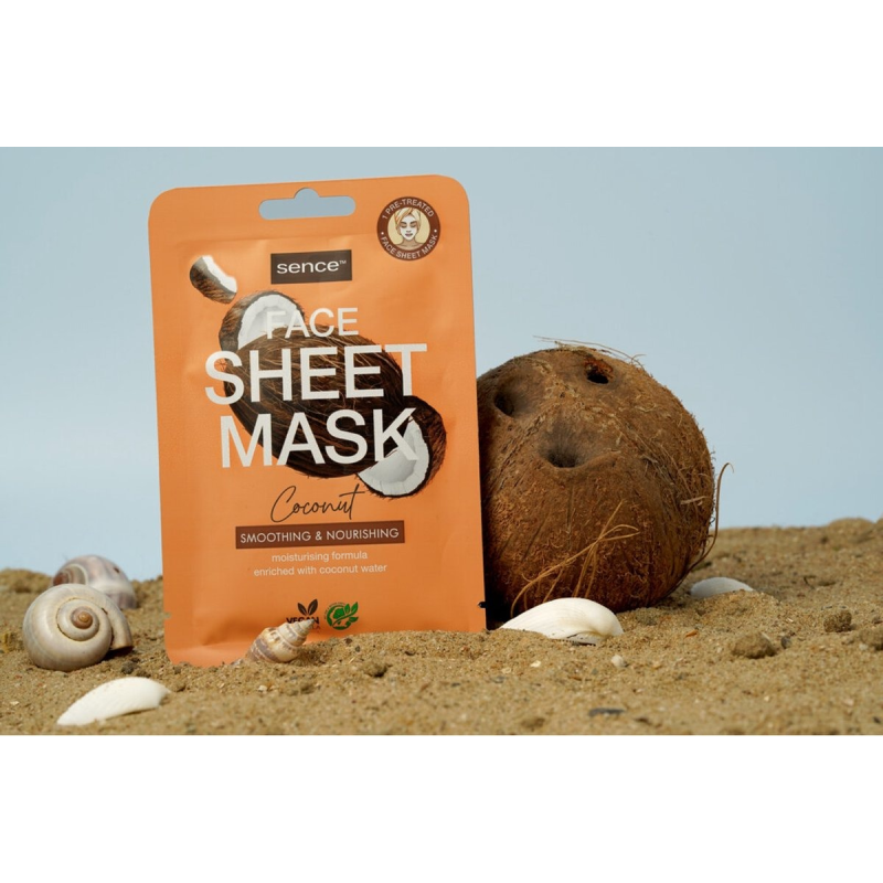 Sence Masque Visage Coconut 20ml Face Sheet Mask Apaisant et Nourrissant