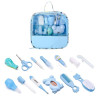 kit-soins-bébé-13-pièces-bleu-nouveau-né-nettoyage-toilettage-trousse-biberon-thermoètre-brosse-peigne-coupe-ongles-