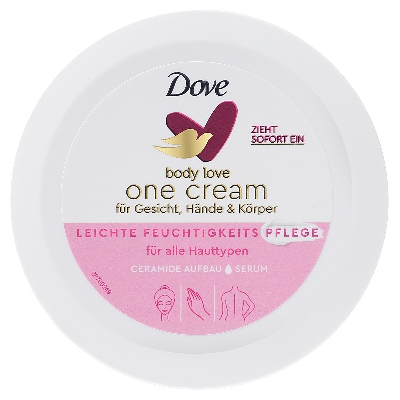 Dove Crème Visage et Corps One Cream Hydratation Tous Types de Peaux 250ml