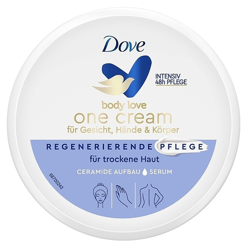 Dove Crème Visage et Corps One Cream Hydratation Peaux Sèches 250ml
