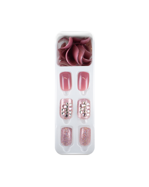 Manino Faux Ongles Mains Press On Colorés avec Relief 30pcs