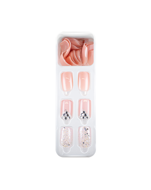 Manino Faux Ongles Mains Press On Colorés avec Relief 30pcs