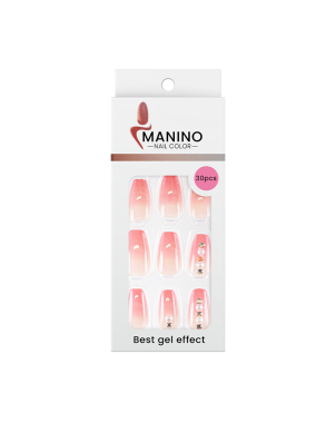 Manino Faux Ongles Mains Press On Forme Amandes avec Effet 30pcs