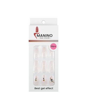 Manino Faux Ongles Mains Press On Forme Amandes avec Effet 30pcs