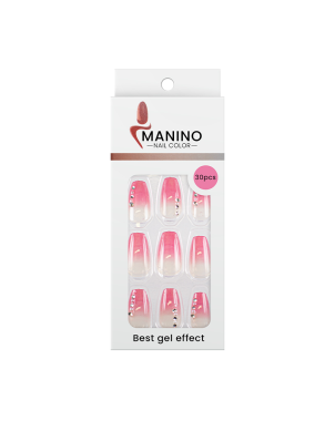 Manino Faux Ongles Mains Press On Forme Amandes avec Effet 30pcs
