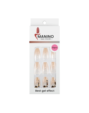 Manino Faux Ongles Mains Press On Forme Amandes avec Effet 30pcs