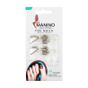 Manino Faux Ongles Pieds Press On Orteils Colorés avec Diamond 24pcs