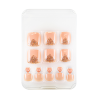 Manino Faux Ongles Pieds Press On Orteils Colorés avec Motif 24pcs