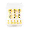 Manino Faux Ongles Pieds Press On Orteils Colorés avec Relief 24pcs