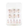 Manino Faux Ongles Pieds Press On Orteils Colorés avec Relief 24pcs