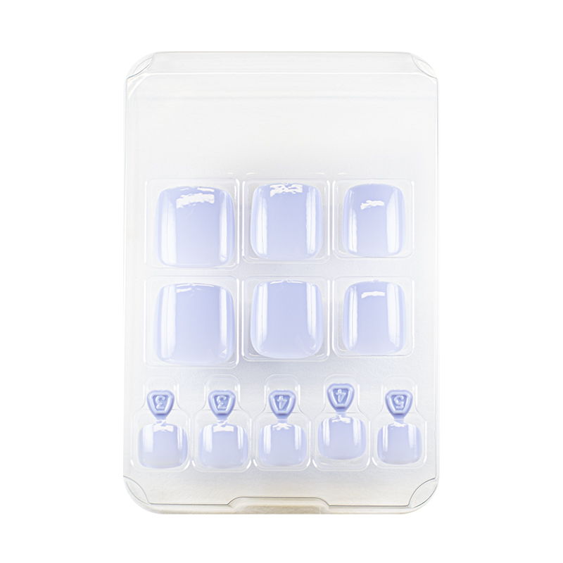 Manino Faux Ongles Pieds Press On Orteils Colorés 24pcs