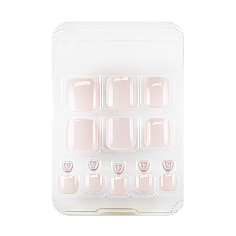 Manino Faux Ongles Pieds Press On Orteils Colorés 24pcs