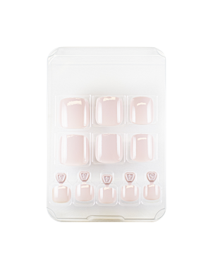 Manino Faux Ongles Pieds Press On Orteils Colorés 24pcs