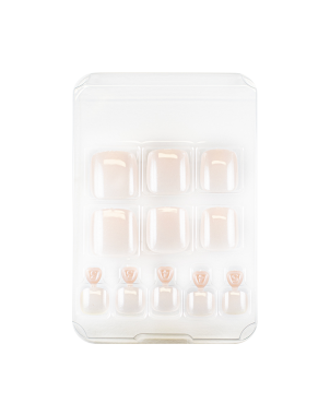 Manino Faux Ongles Pieds Press On Orteils Colorés 24pcs