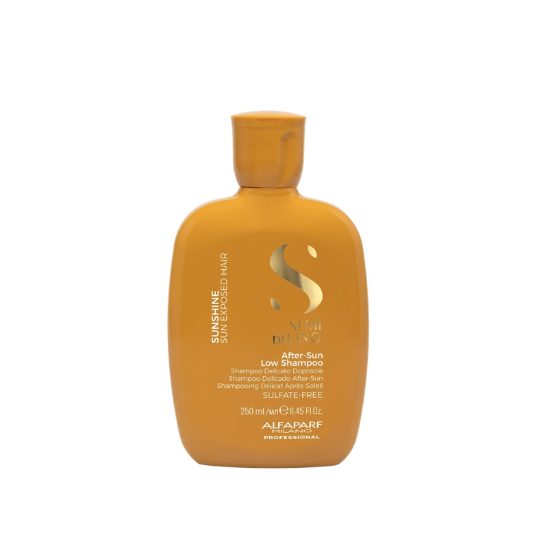 Shampoing Après Soleil Sunshine 250ml Alfaparf Semi di Lino After Sun Low Shampoo Cheveux Endommagés par le Soleil