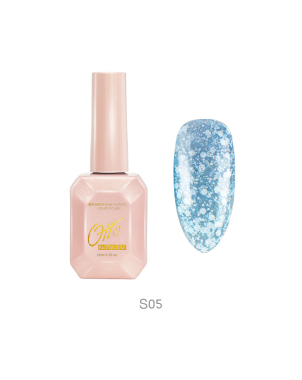Otto Snow Gel S05 12ml Vernis Permanent Pailleté Motif de Neige Gel Colorée Finition Professionnelle