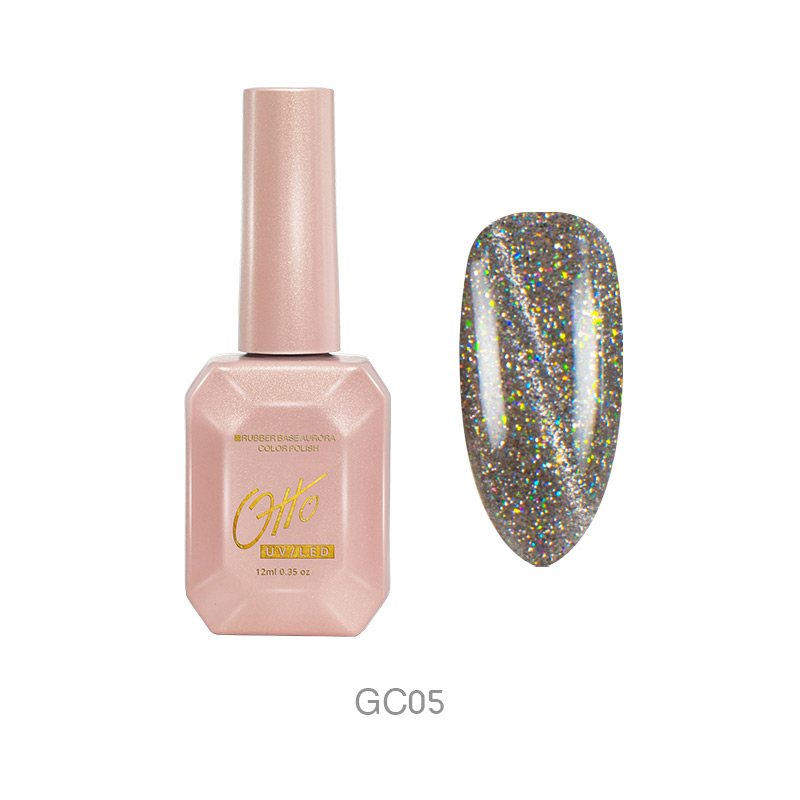 Otto Galaxy Reflective Cat Eye Gel GC05 12ml Vernis Permanent Effet Cat Eye Pailleté