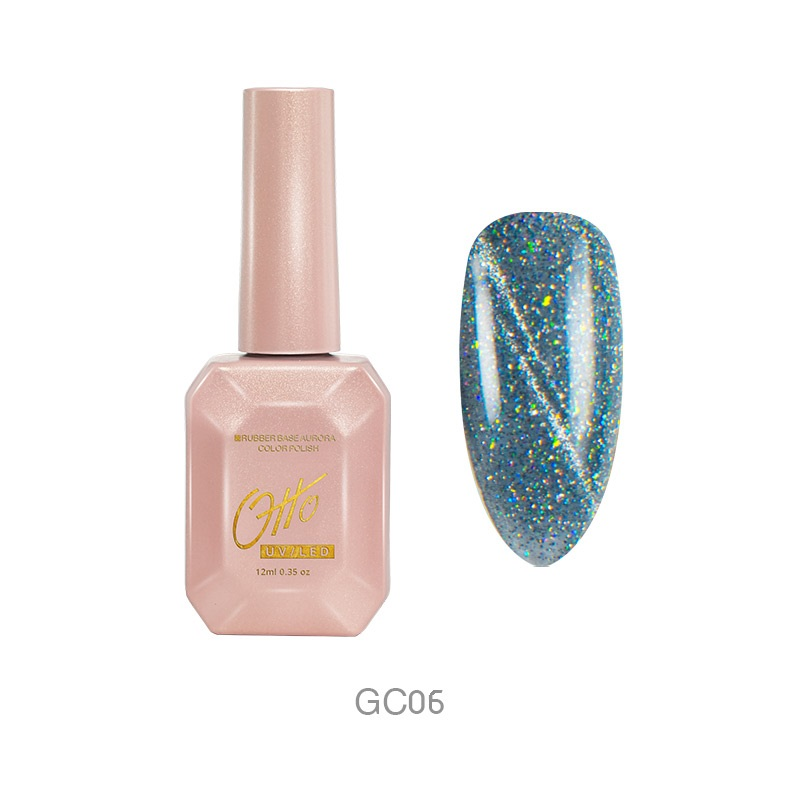 Otto Galaxy Reflective Cat Eye Gel GC06 12ml Vernis Permanent Effet Cat Eye Pailleté