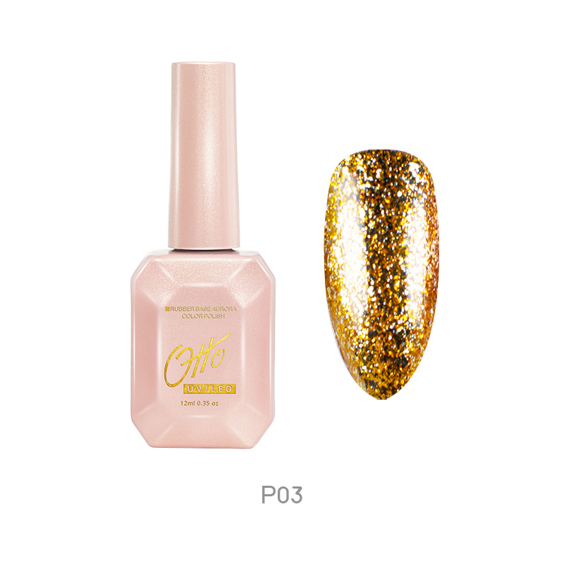 Otto Vernis Platinum P03 12ml Vernis Permanent Effet Pailleté Platinum