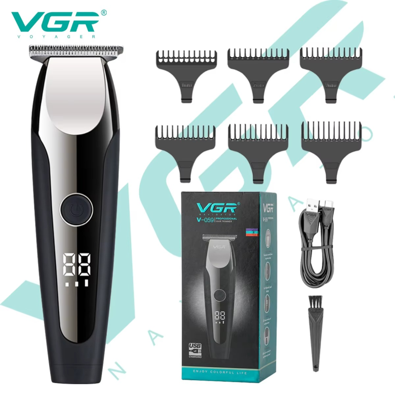 Tondeuse Précision VGR V-059 – Tondeuse Cheveux Puissante avec Écran LED